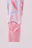 Pink Character Ruffle Bamboo Romper - Aaria Tees Aaria Tees