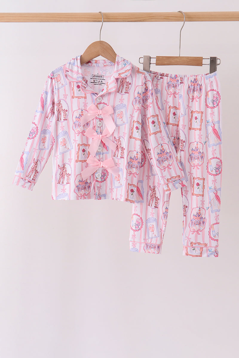Pink Character Bamboo Pajama Set - Aaria Tees