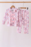 Pink Character Bamboo Pajama Set - Aaria Tees Aaria Tees