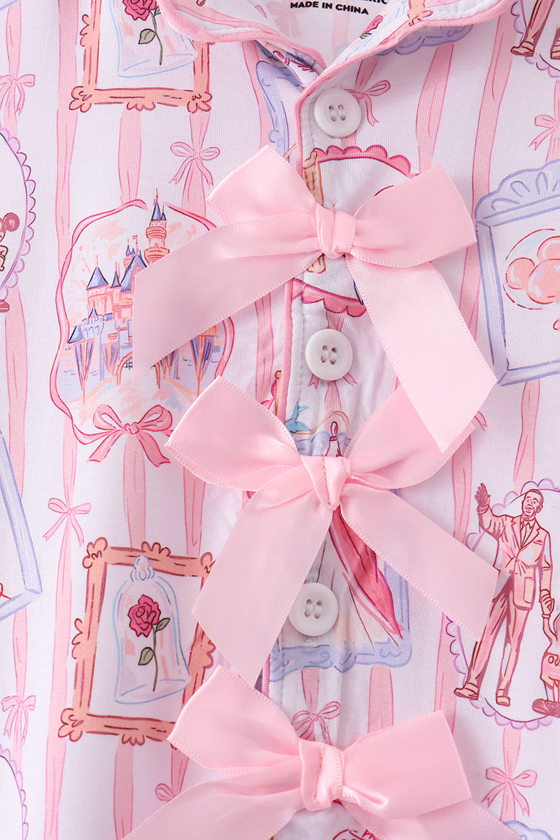 Pink Character Bamboo Pajama Set - Aaria Tees Aaria Tees