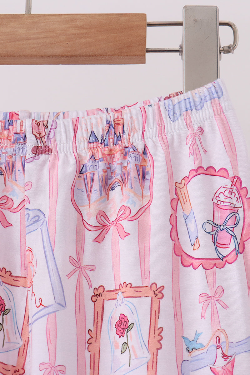 Pink Character Bamboo Pajama Set - Aaria Tees Aaria Tees