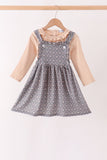 Khaki Floral Ruffle 2pc Set - Aaria Tees Aaria Tees