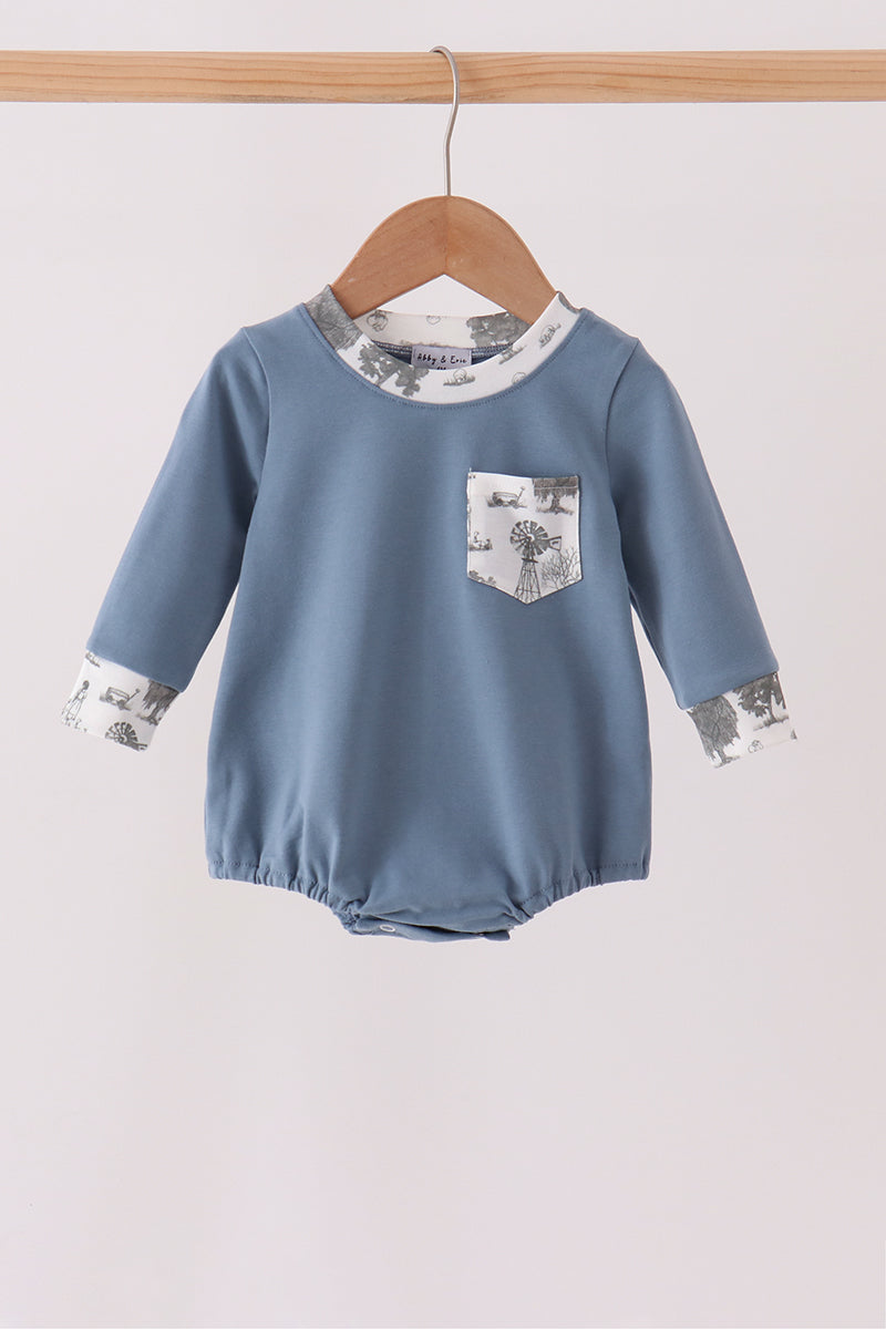 Blue Farm Pocket Bubble - Aaria Tees