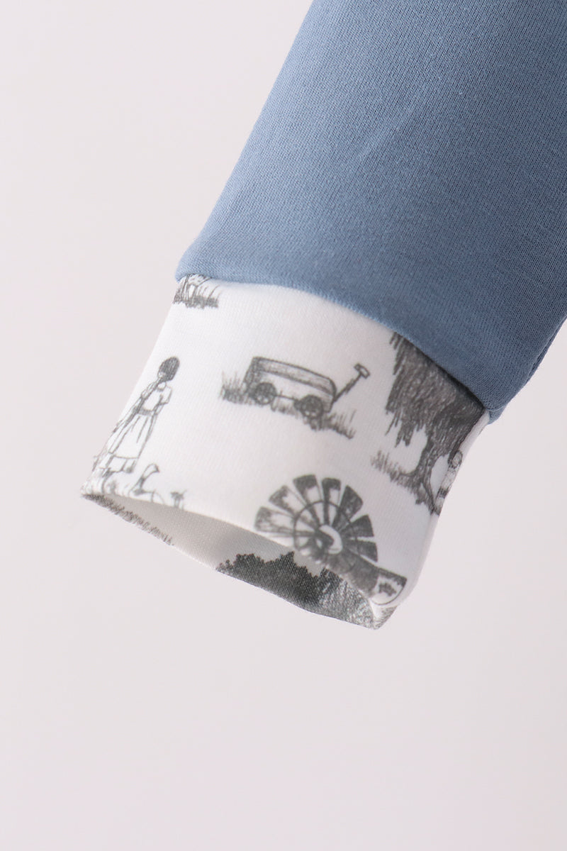 Blue Farm Pocket Bubble - Aaria Tees Aaria Tees