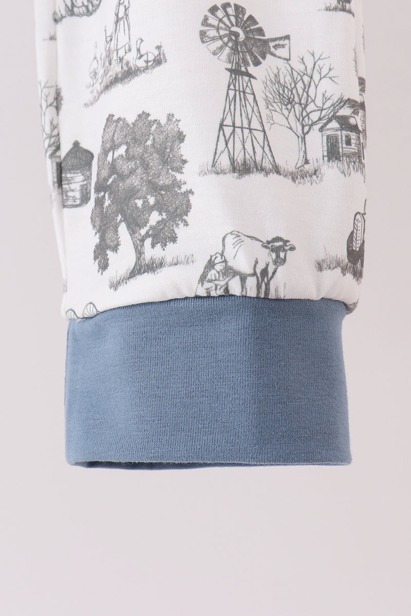Blue Farm Pants Set - Aaria Tees Aaria Tees