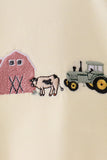 Navy&yellow farm embroidery bubble - Aaria Tees Aaria Tees