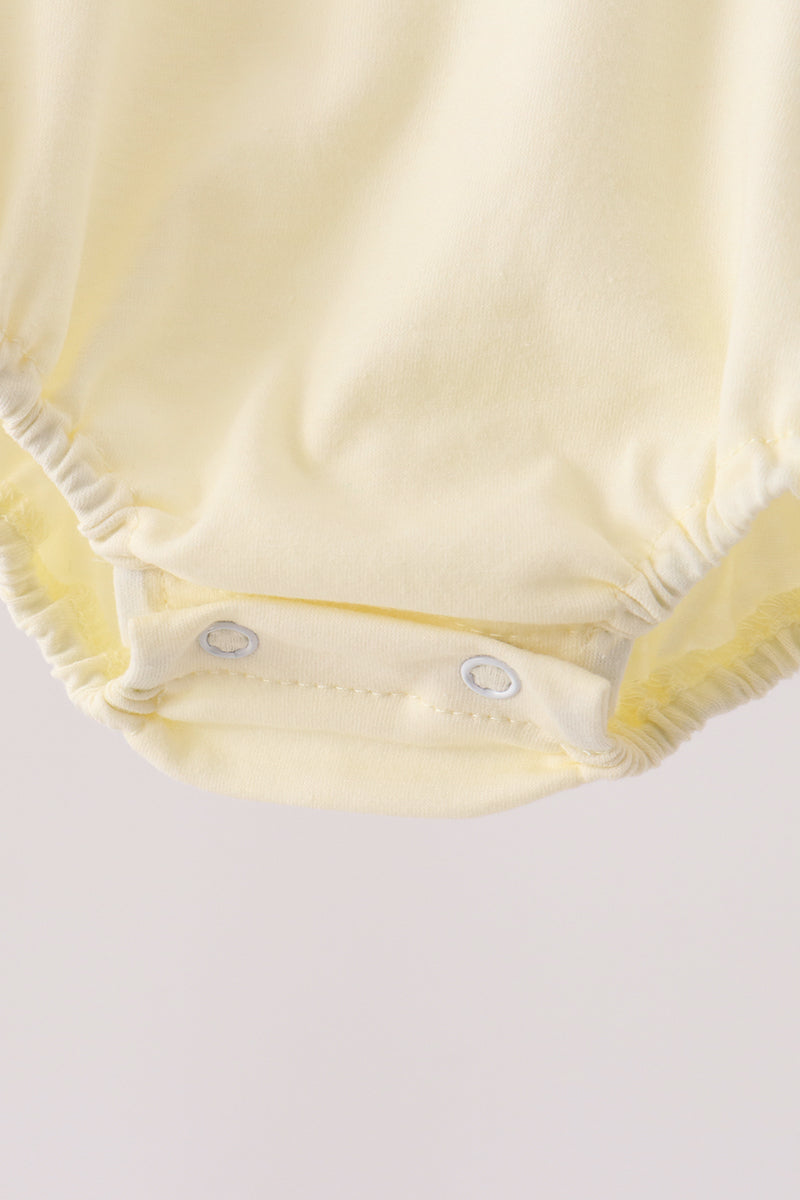 Navy&yellow farm embroidery bubble - Aaria Tees Aaria Tees