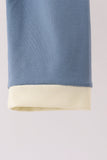 Navy&yellow farm embroidery Pants Set - Aaria Tees Aaria Tees