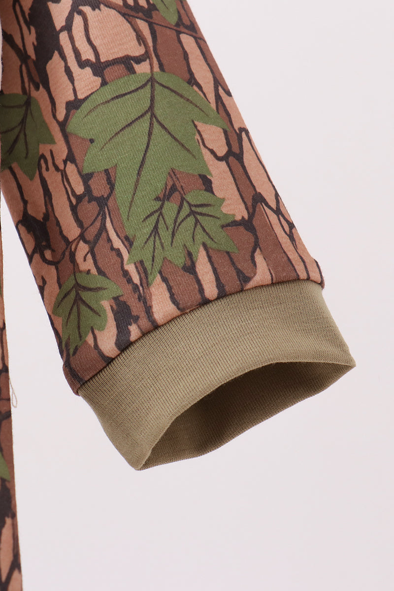 Camouflage Moose Embroidery Romper - Aaria Tees Aaria Tees