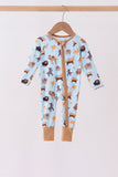 Blue Nativity Zip Bamboo Romper - Aaria Tees Aaria Tees