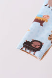 Blue Nativity Zip Bamboo Romper - Aaria Tees Aaria Tees