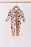 Oh Holy Night Ruffle Zip Bamboo Romper - Aaria Tees Aaria Tees