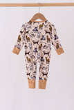 Oh Holy Night Ruffle Zip Bamboo Romper - Aaria Tees Aaria Tees