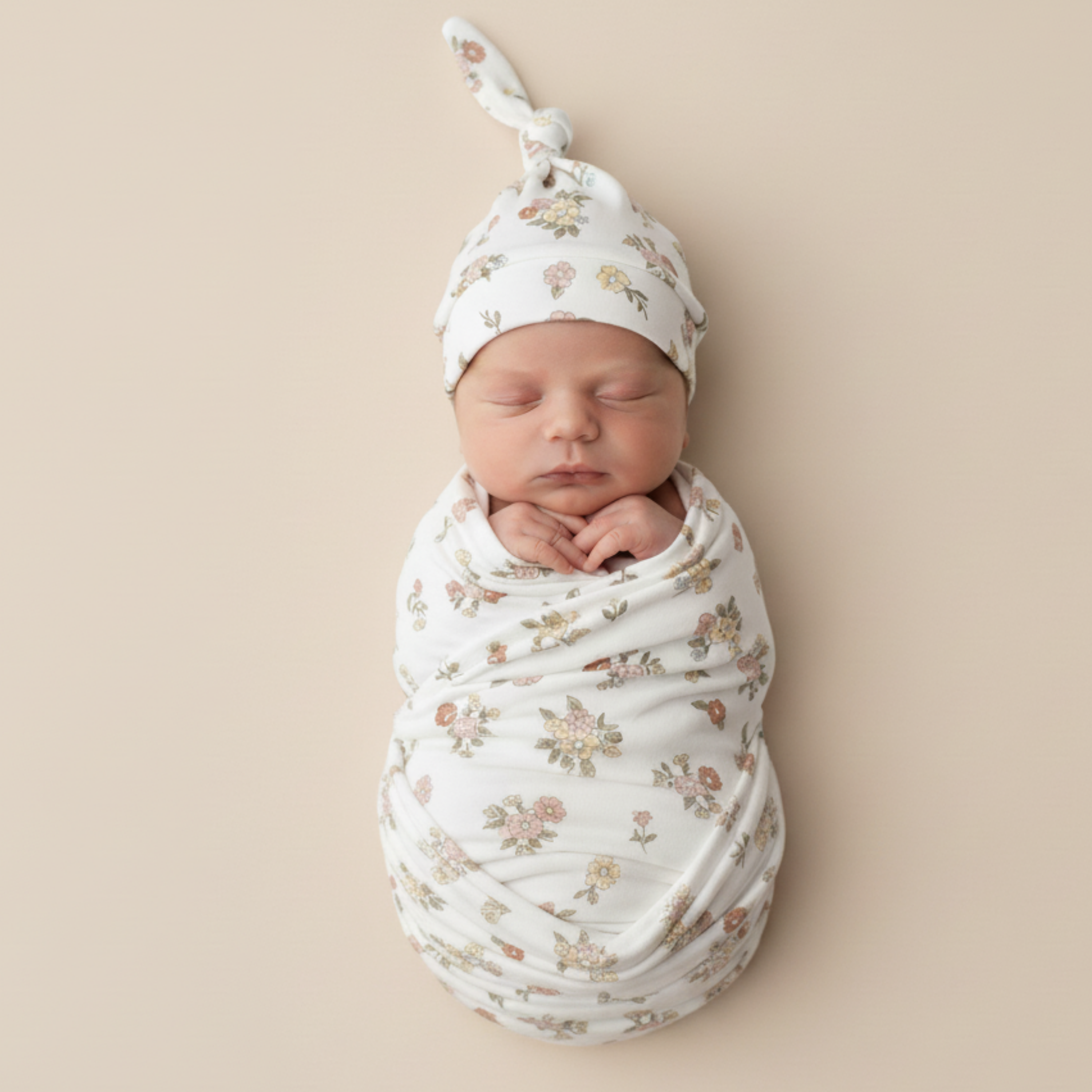 Organic Swaddle Blanket & Hat Set  - Meadow - Aaria Tees Aaria Tees