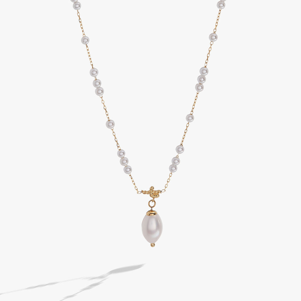 Mother of Pearl Beaded Necklace - Aaria Tees Aaria Tees
