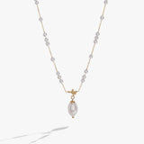 Mother of Pearl Beaded Necklace - Aaria Tees Aaria Tees