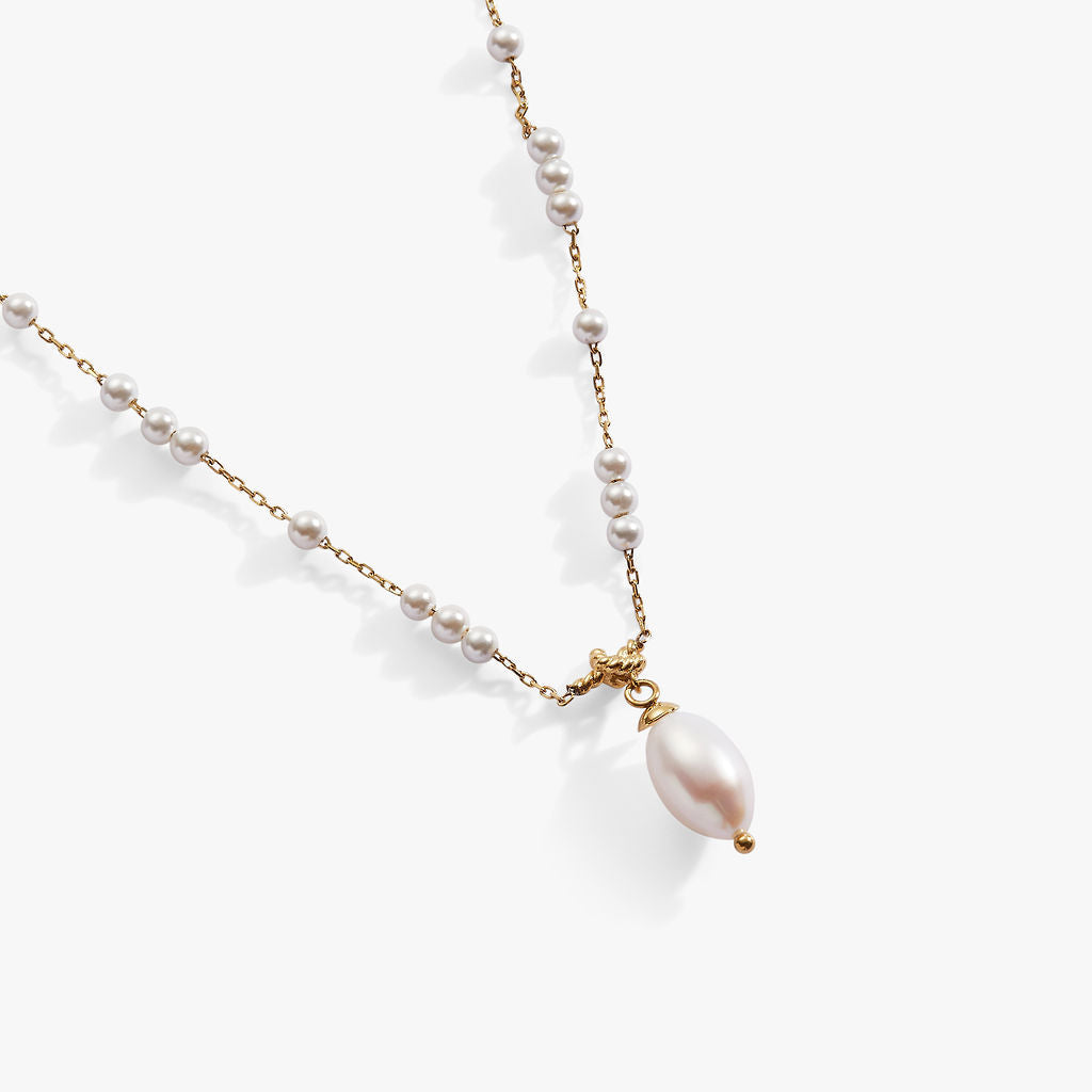 Mother of Pearl Beaded Necklace - Aaria Tees Aaria Tees