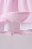 Pink stripe bunny bow embroidery bloomer set - Aaria Tees Aaria Tees