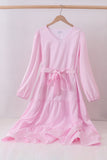 Pink stripe tiered maxi dress - Aaria Tees Aaria Tees