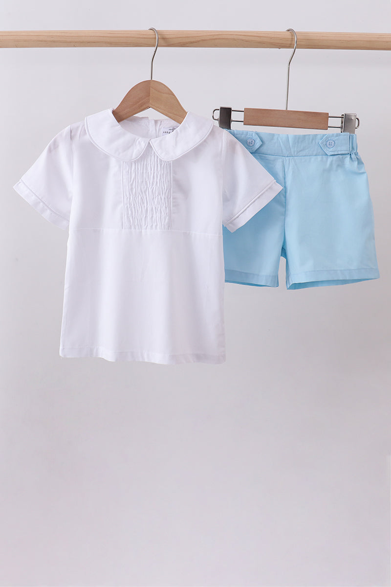 Peter pan collar shorts set - Aaria Tees