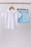 Peter pan collar shorts set - Aaria Tees Aaria Tees