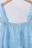 Blue smocked ruffle tiered dress - Aaria Tees Aaria Tees