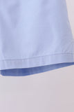 Blue plaid peter pan collar shorts set - Aaria Tees Aaria Tees