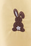 Beige bunny embroidery button down shirt - Aaria Tees Aaria Tees