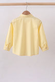 Beige bunny embroidery button down shirt - Aaria Tees Aaria Tees