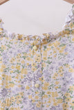 Floral print puff sleeve tiered dress - Aaria Tees Aaria Tees