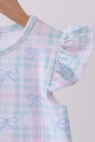 Plaid bow ruffle dress - Aaria Tees Aaria Tees