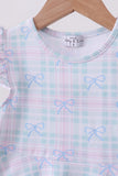 Plaid bow ruffle dress - Aaria Tees Aaria Tees