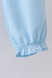 Blue cross embroidery lace pants set - Aaria Tees Aaria Tees