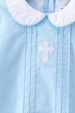 Blue cross embroidery shorts set - Aaria Tees Aaria Tees