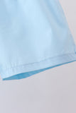 Blue cross embroidery shorts set - Aaria Tees Aaria Tees