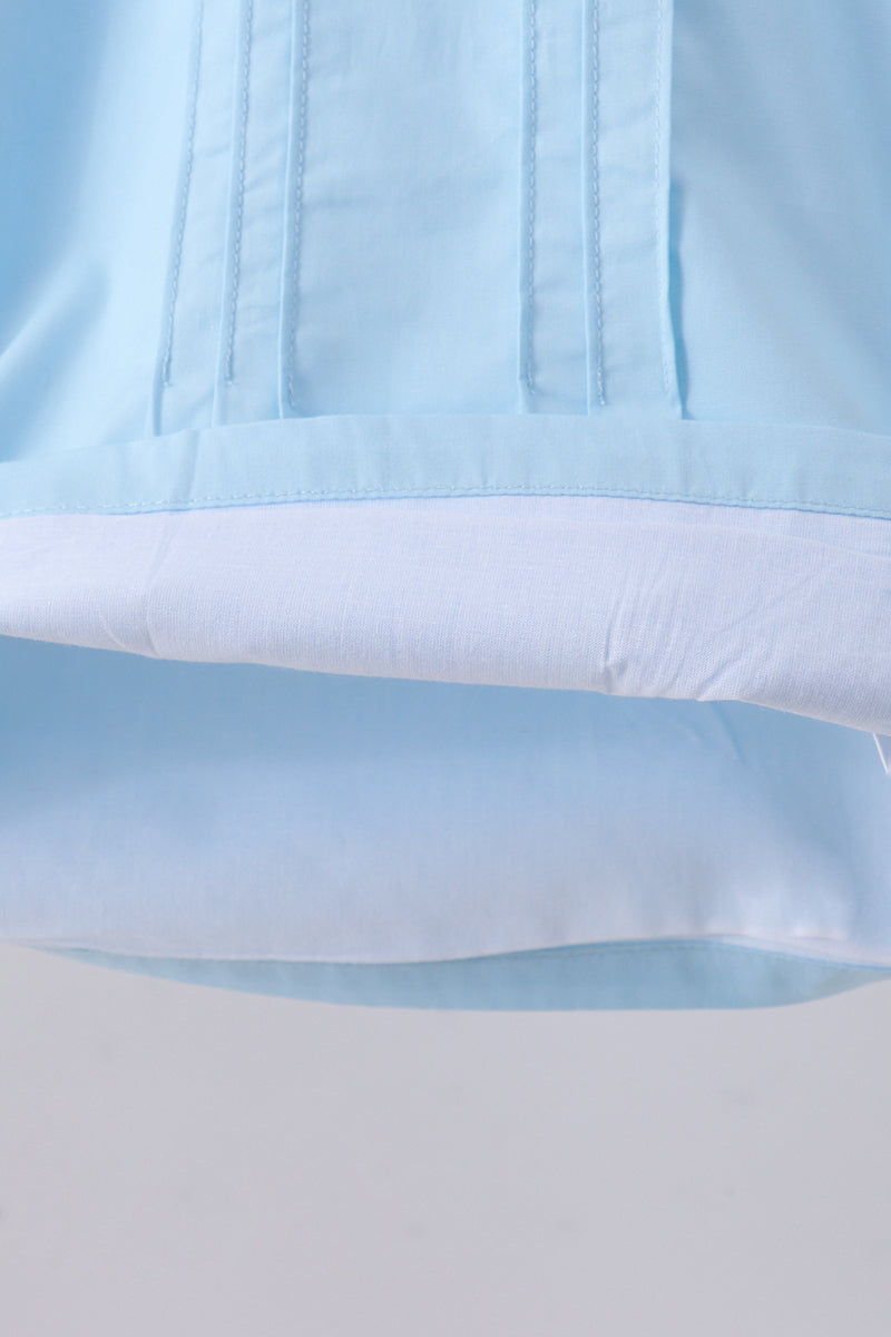 Blue cross embroidery shorts set - Aaria Tees Aaria Tees