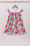 Pink floral I love Dad embroidery dress - Aaria Tees Aaria Tees