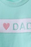 Mint I love Dad plaid shorts set - Aaria Tees Aaria Tees