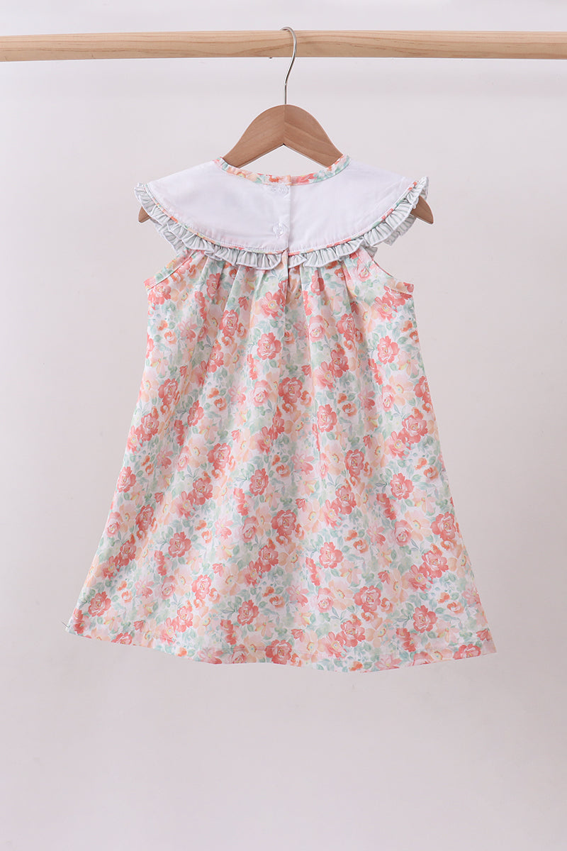 Floral I love my mom embroidery dress - Aaria Tees Aaria Tees
