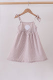 Latte stripe shell applique dress - Aaria Tees Aaria Tees