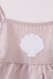 Latte stripe shell applique dress - Aaria Tees Aaria Tees