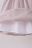 Latte stripe shell applique dress - Aaria Tees Aaria Tees