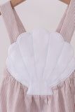 Latte stripe shell applique dress - Aaria Tees Aaria Tees