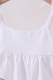 Ivory shell embroidery ruffle shorts set - Aaria Tees Aaria Tees
