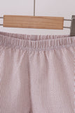 Ivory shell embroidery ruffle shorts set - Aaria Tees Aaria Tees