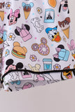 Purple character print bamboo pajama set - Aaria Tees Aaria Tees