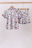 Purple character print bamboo pajama set - Aaria Tees Aaria Tees