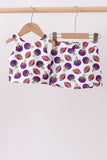 Purple active football print skort set - Aaria Tees Aaria Tees
