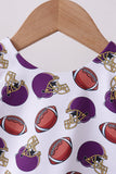 Purple active football print skort set - Aaria Tees Aaria Tees