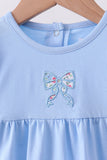 Blue bow applique romper - Aaria Tees Aaria Tees